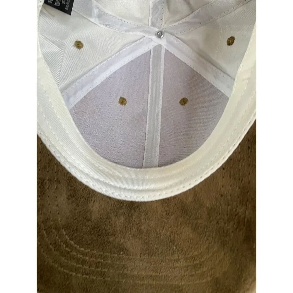 Faux Suede Brown Ball Cap Adj Hook & Loop Closure 100% Polyester Lightweight - Picture 8 of 9